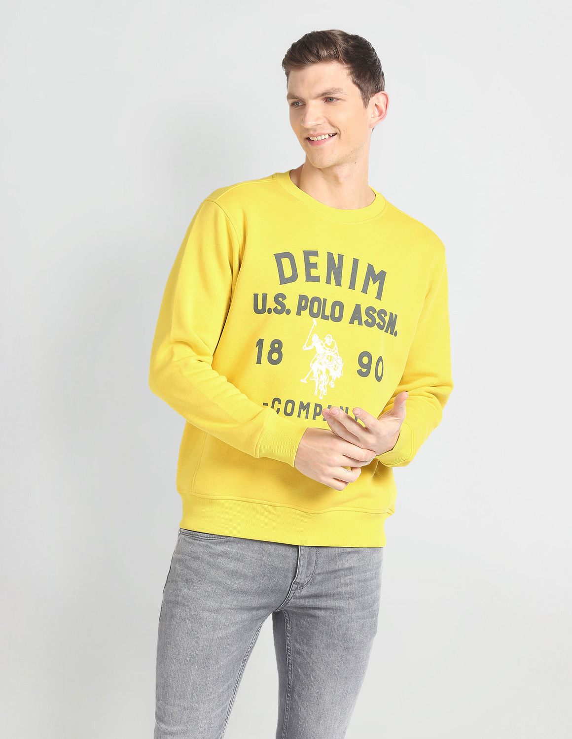 Image of U.S. POLO ASSN. Full Sleeve Printed Men Sweatshirt