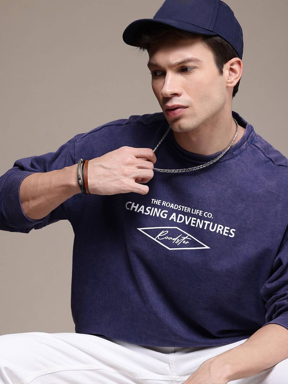 Roadster Men Full Sleeve Printed Sweatshirt - Image 1