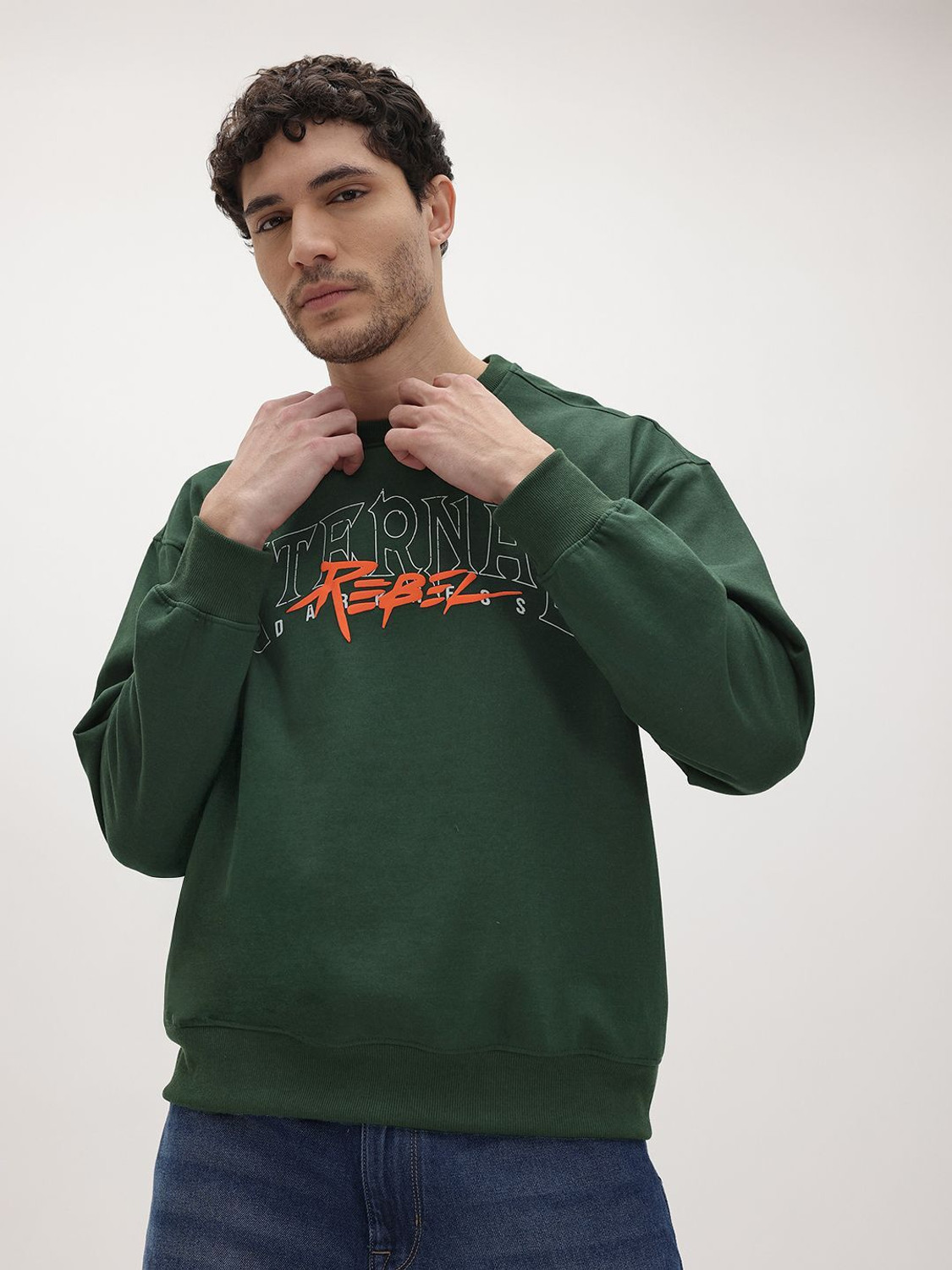 Image of Roadster Full Sleeve Printed Men Sweatshirt