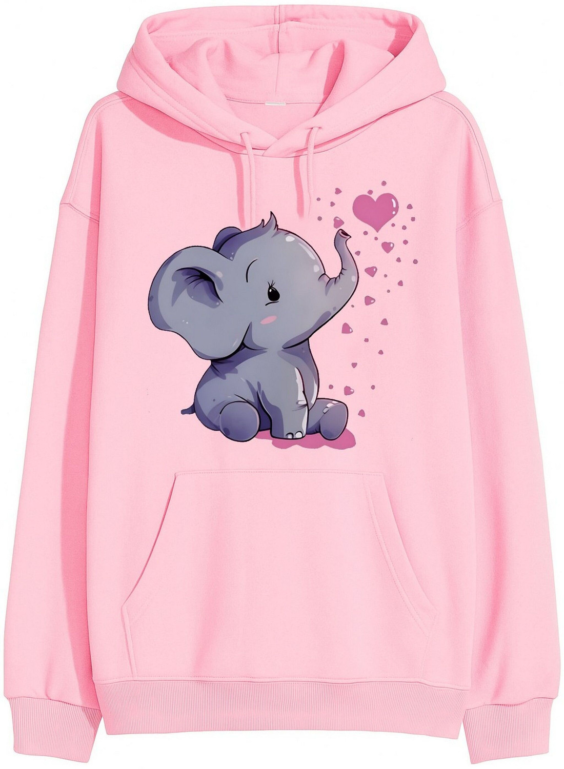 Image of SURTAEXE TREND Women Full Sleeve Graphic Print Hooded Sweatshirt