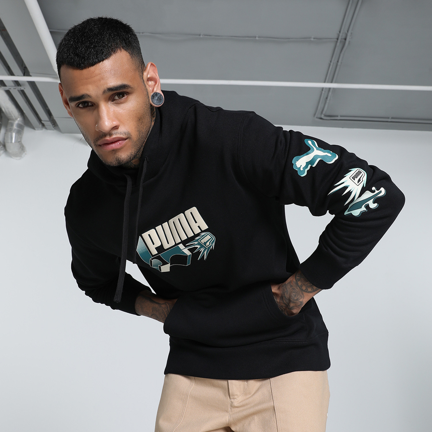 Image of PUMA Full Sleeve Graphic Print Men Sweatshirt