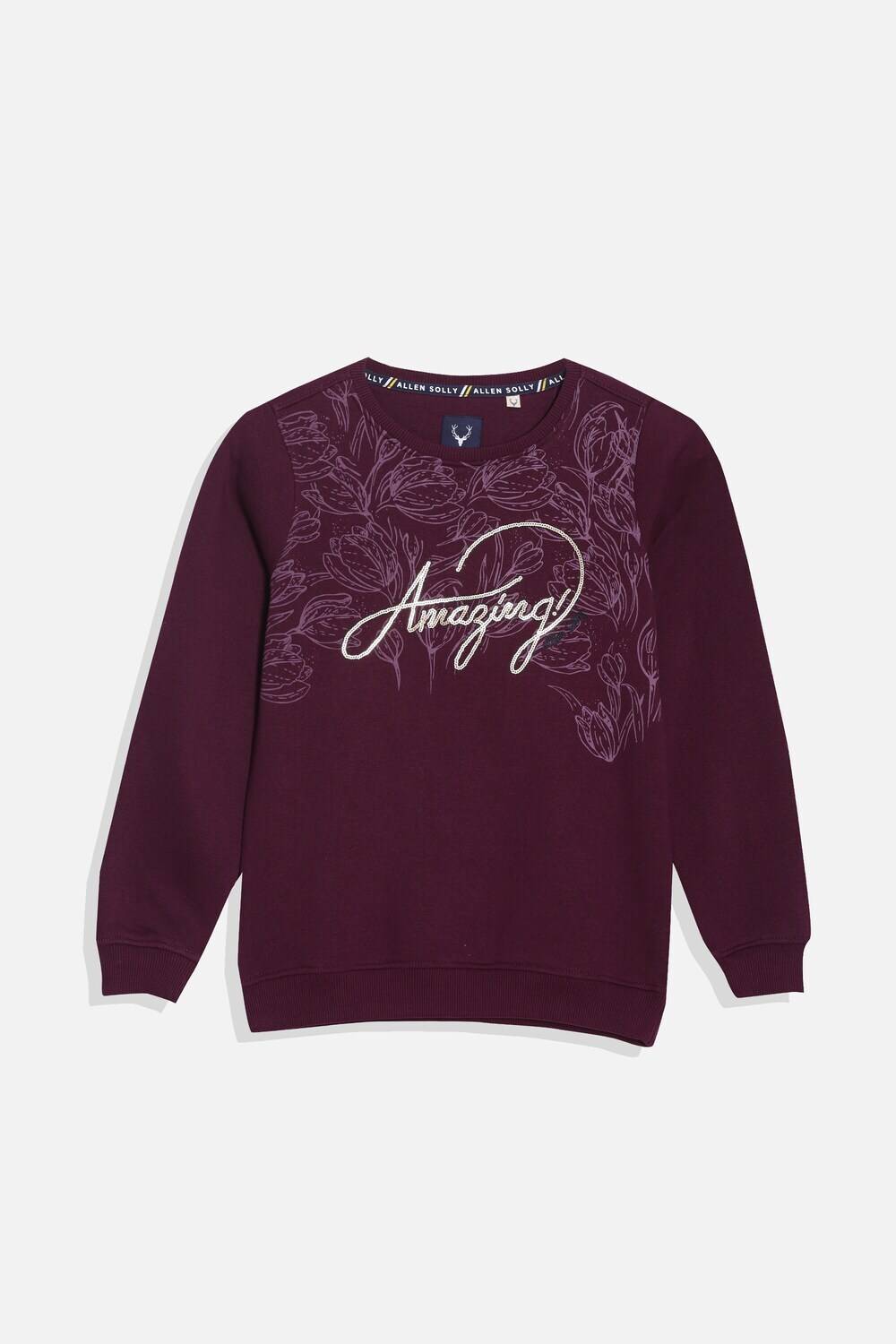 Allen Solly Full Sleeve Printed Girls Sweatshirt