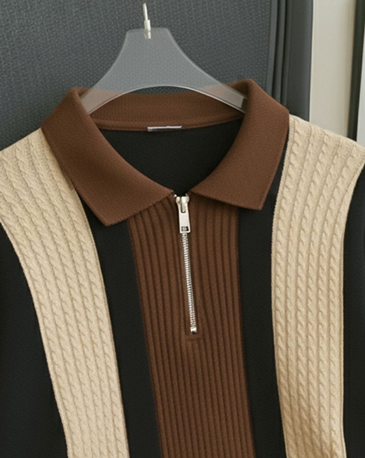 Image of AUSK Full Sleeve Striped Men Sweatshirt
