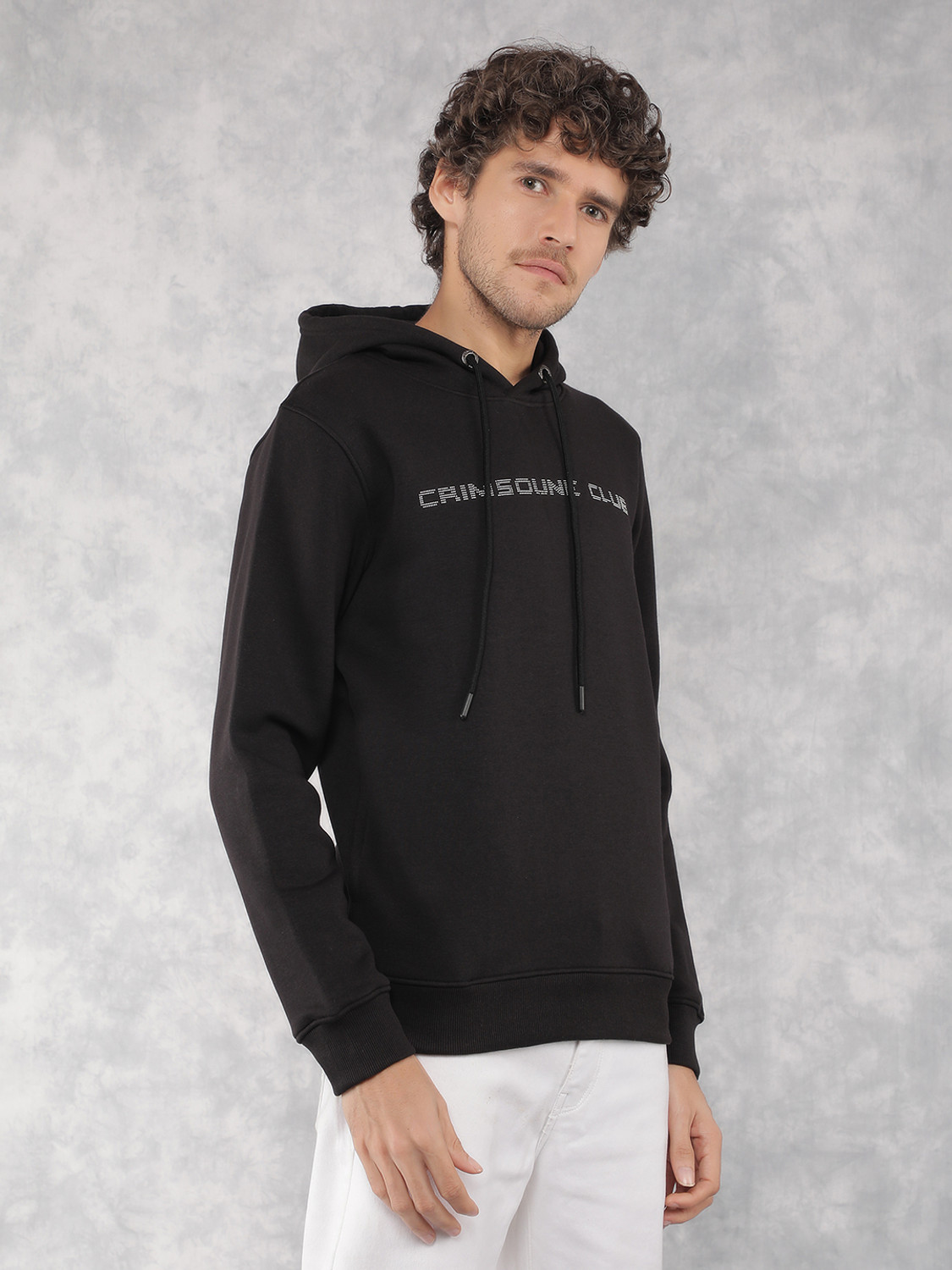 Image of CRIMSOUNE CLUB Men Full Sleeve Printed Sweatshirt