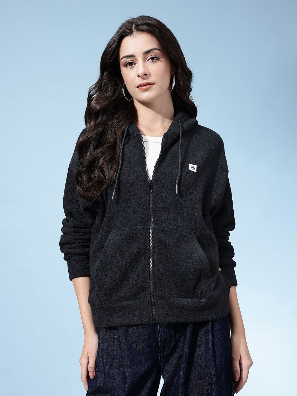 Image of Glitchez Full Sleeve Solid Women Sweatshirt