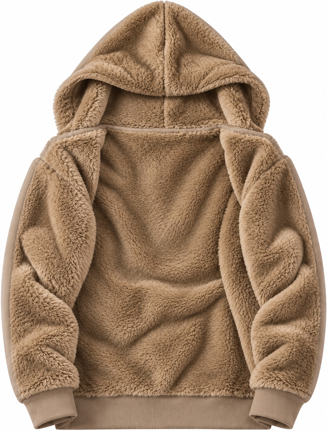 Image of kshs Women Full Sleeve Solid Hooded Sweatshirt