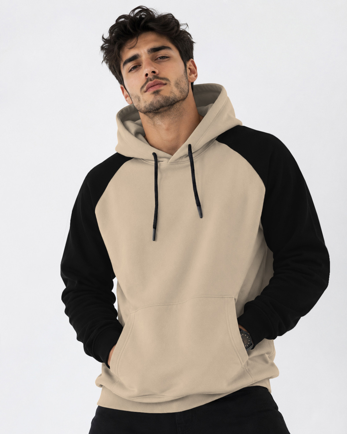 Image of TRIPR Full Sleeve Color Block Men Sweatshirt