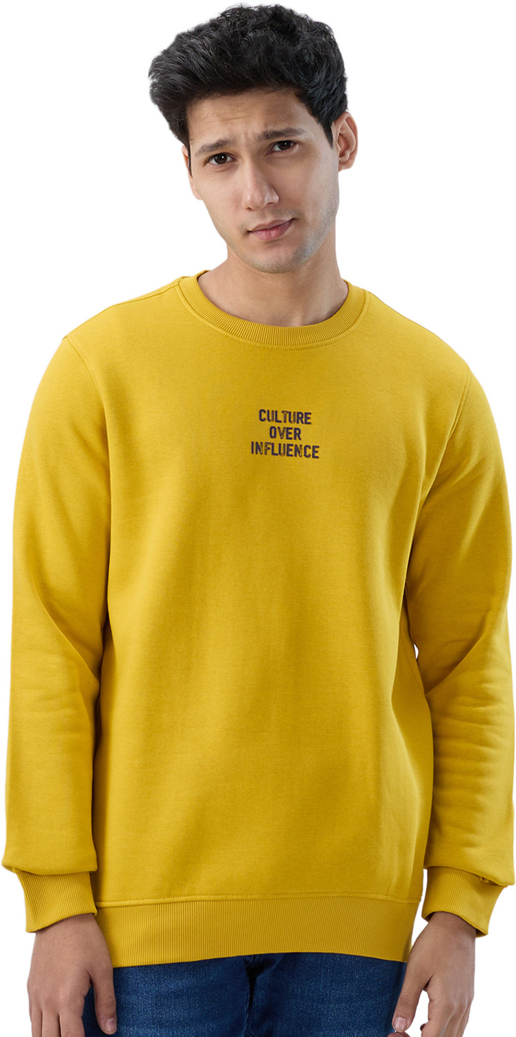 Image of Spykar Full Sleeve Solid Men Sweatshirt
