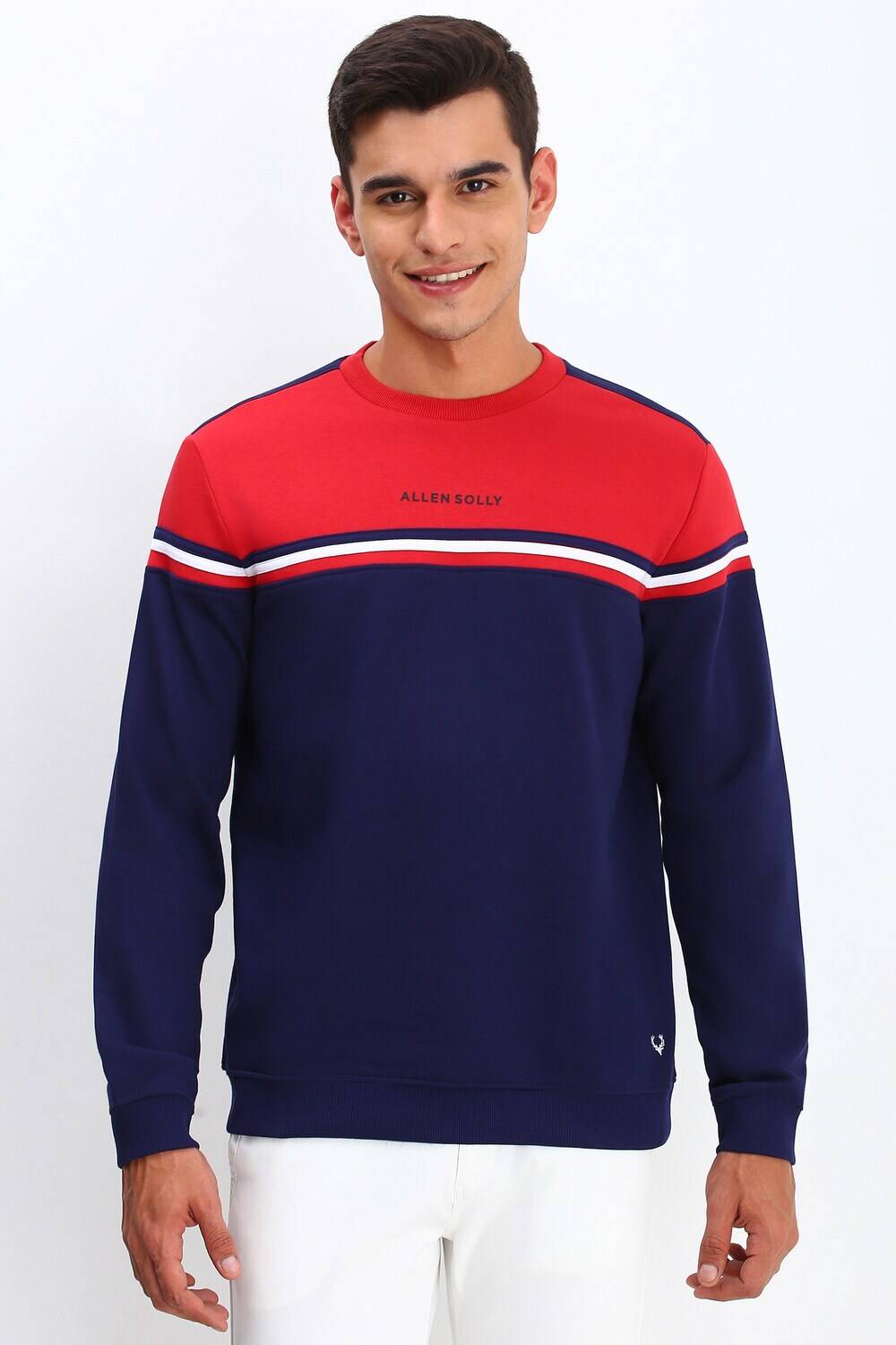 Allen Solly Full Sleeve Color Block Men Sweatshirt
