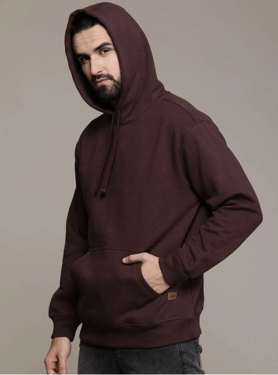 Image of Roadster Full Sleeve Solid Men Reversible Sweatshirt