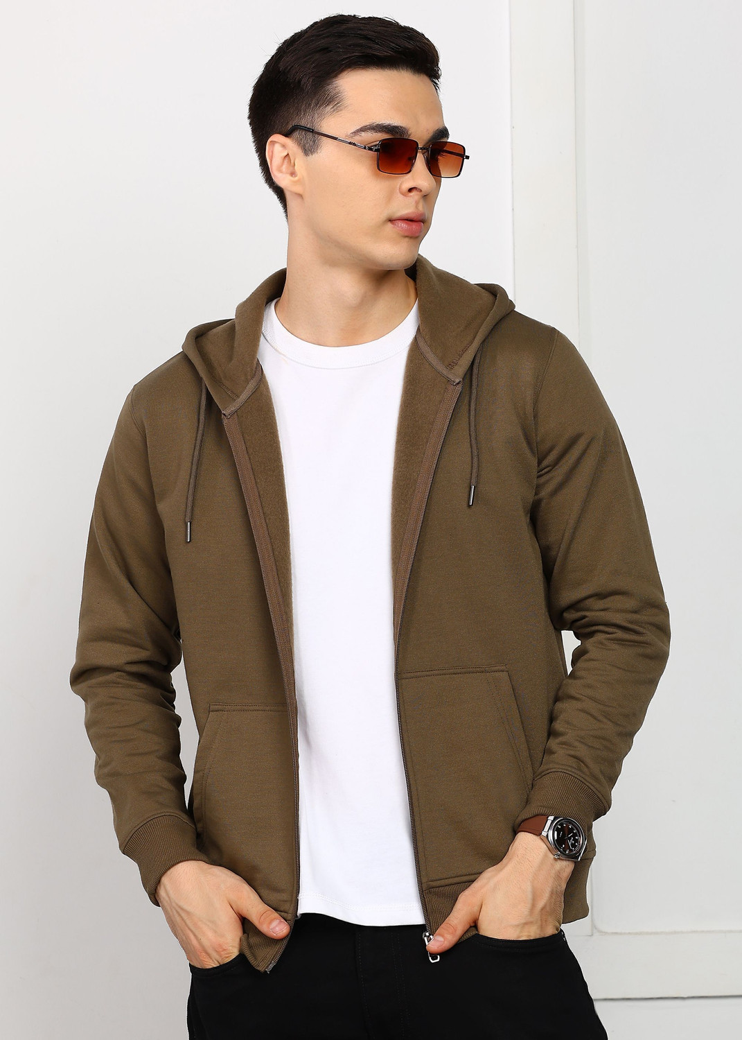 Image of Alan Jones Full Sleeve Solid Men Sweatshirt
