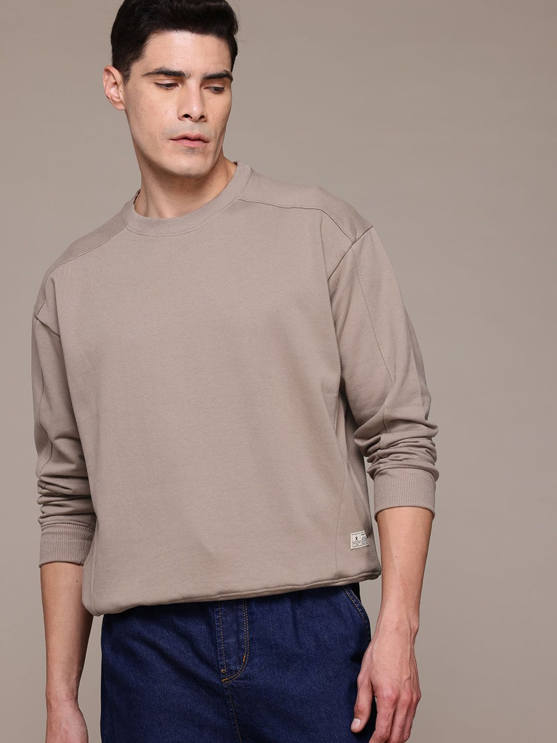 Image of Roadster Full Sleeve Solid Men Sweatshirt
