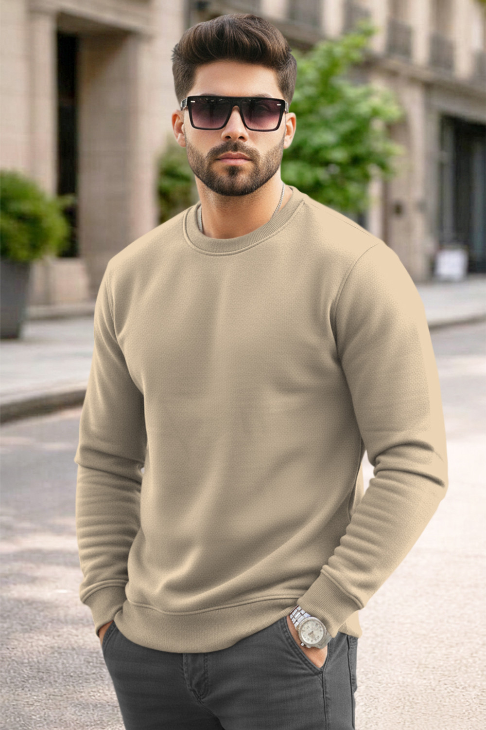 Image of TRIPR Full Sleeve Solid Men Sweatshirt