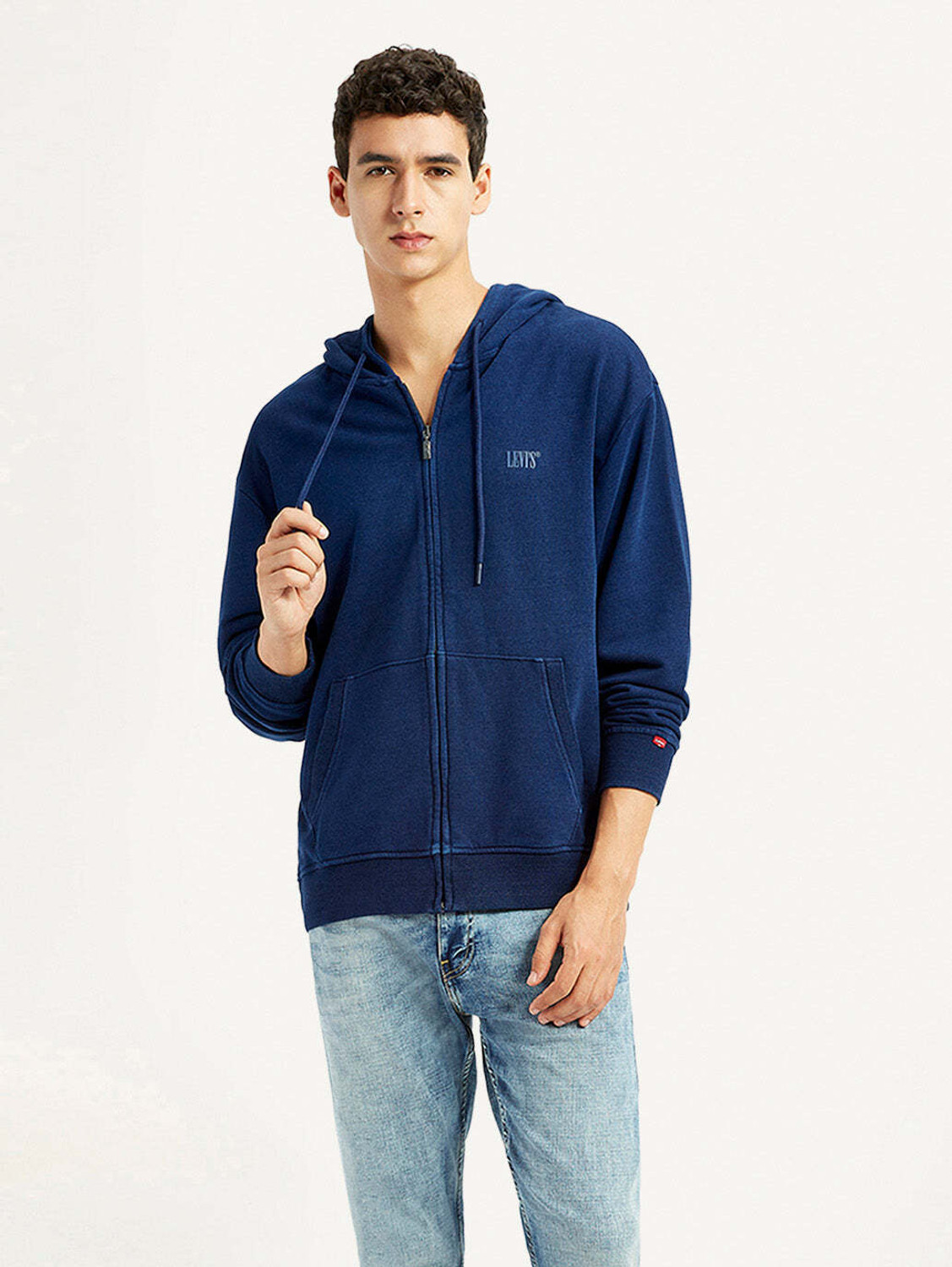 Image of LEVI'S Men Full Sleeve Graphic Print Hooded Sweatshirt