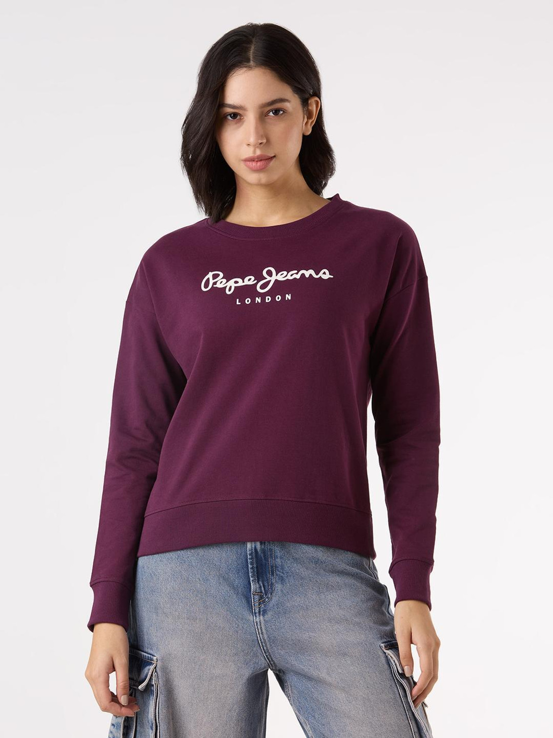 Image of Pepe Jeans Women Full Sleeve Printed Sweatshirt