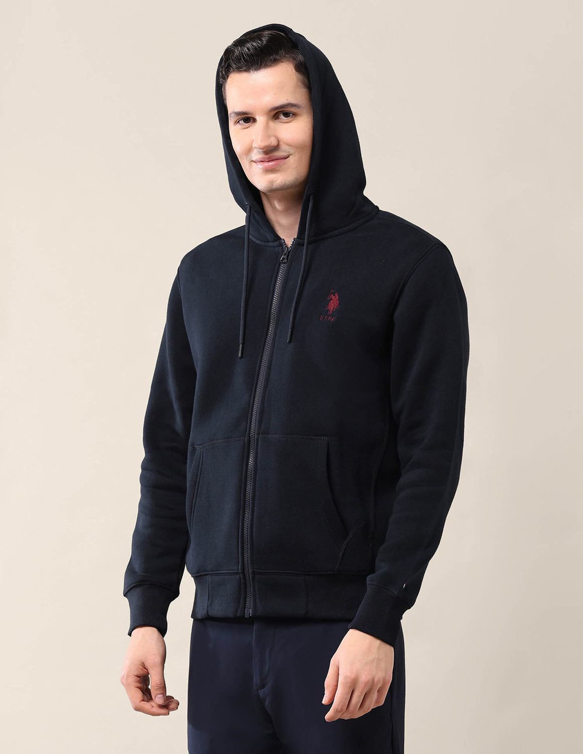 Image of U.S. POLO ASSN. Full Sleeve Solid Men Sweatshirt