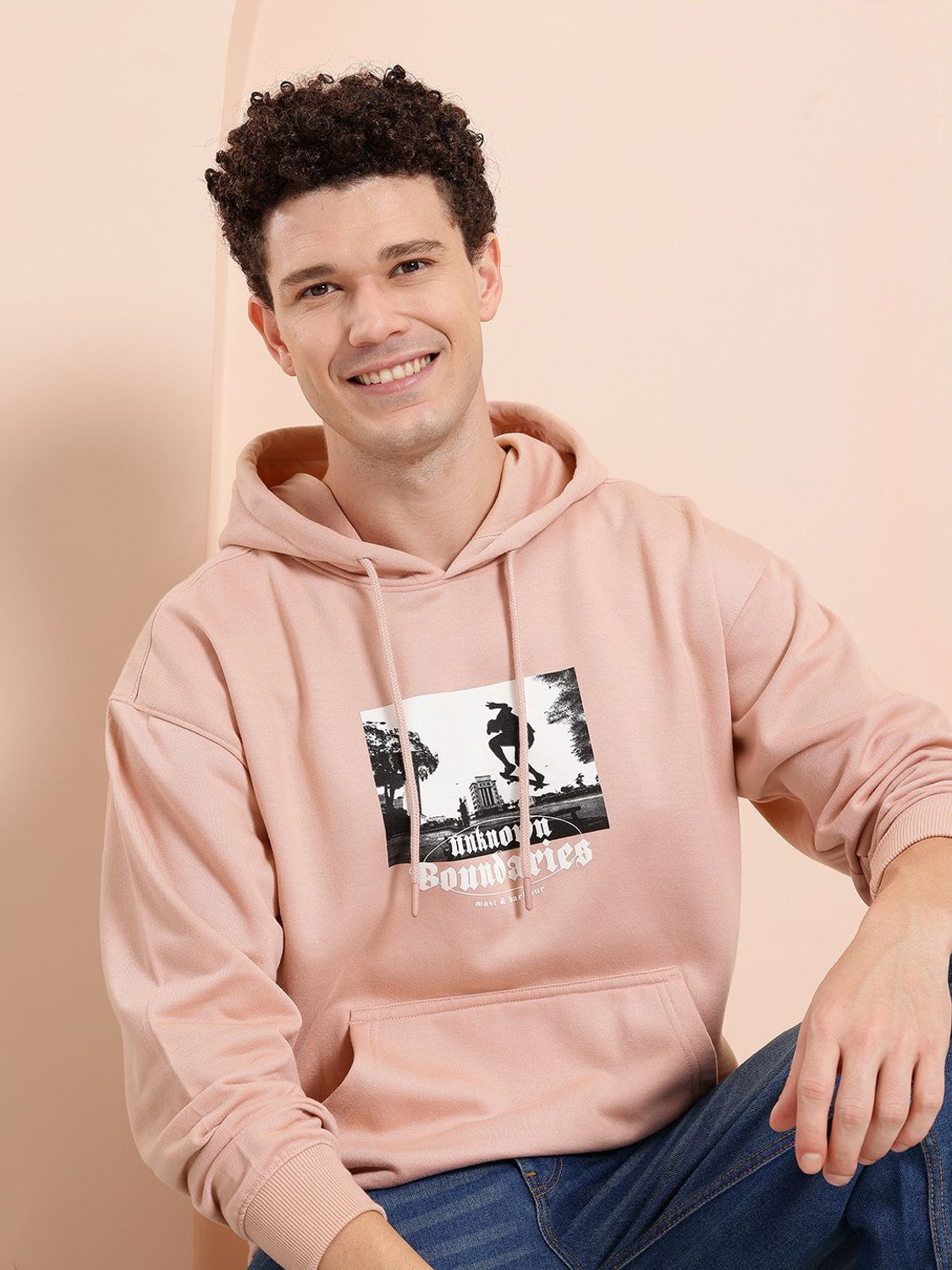 Image of Mast & Harbour Full Sleeve Printed Men Sweatshirt