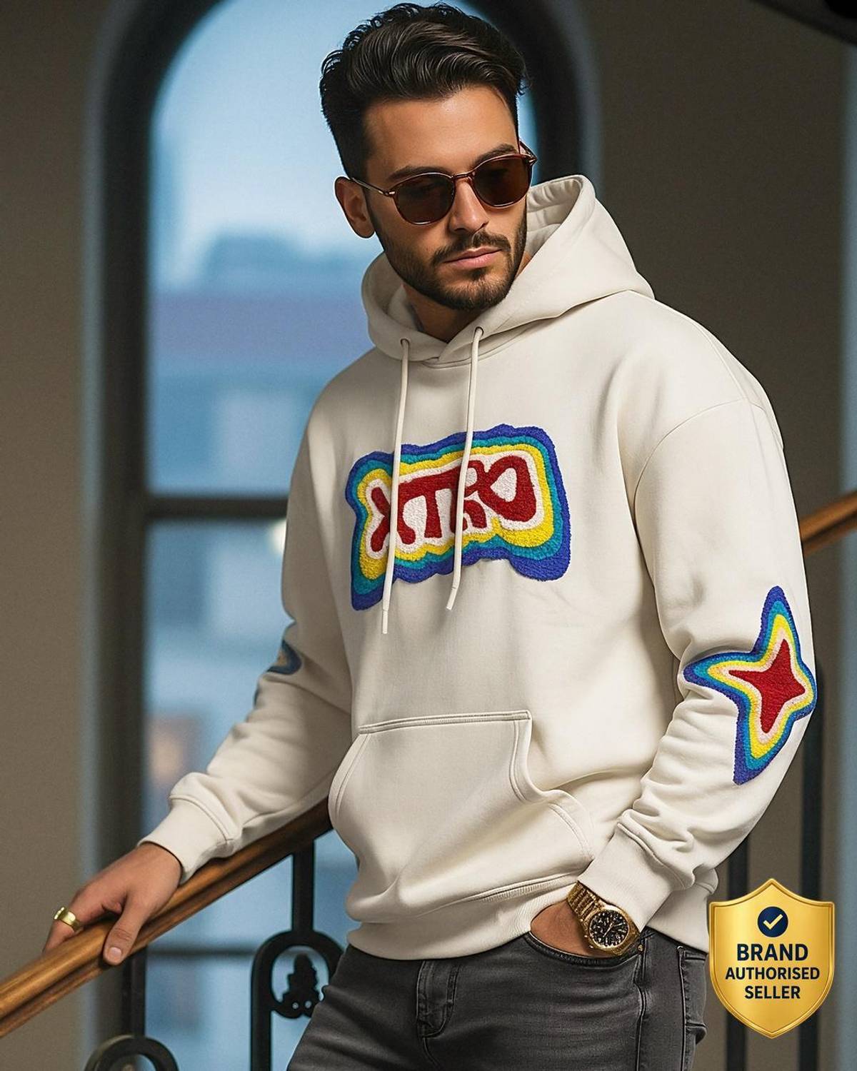BEWAKOOF Full Sleeve Embroidered Men Sweatshirt
