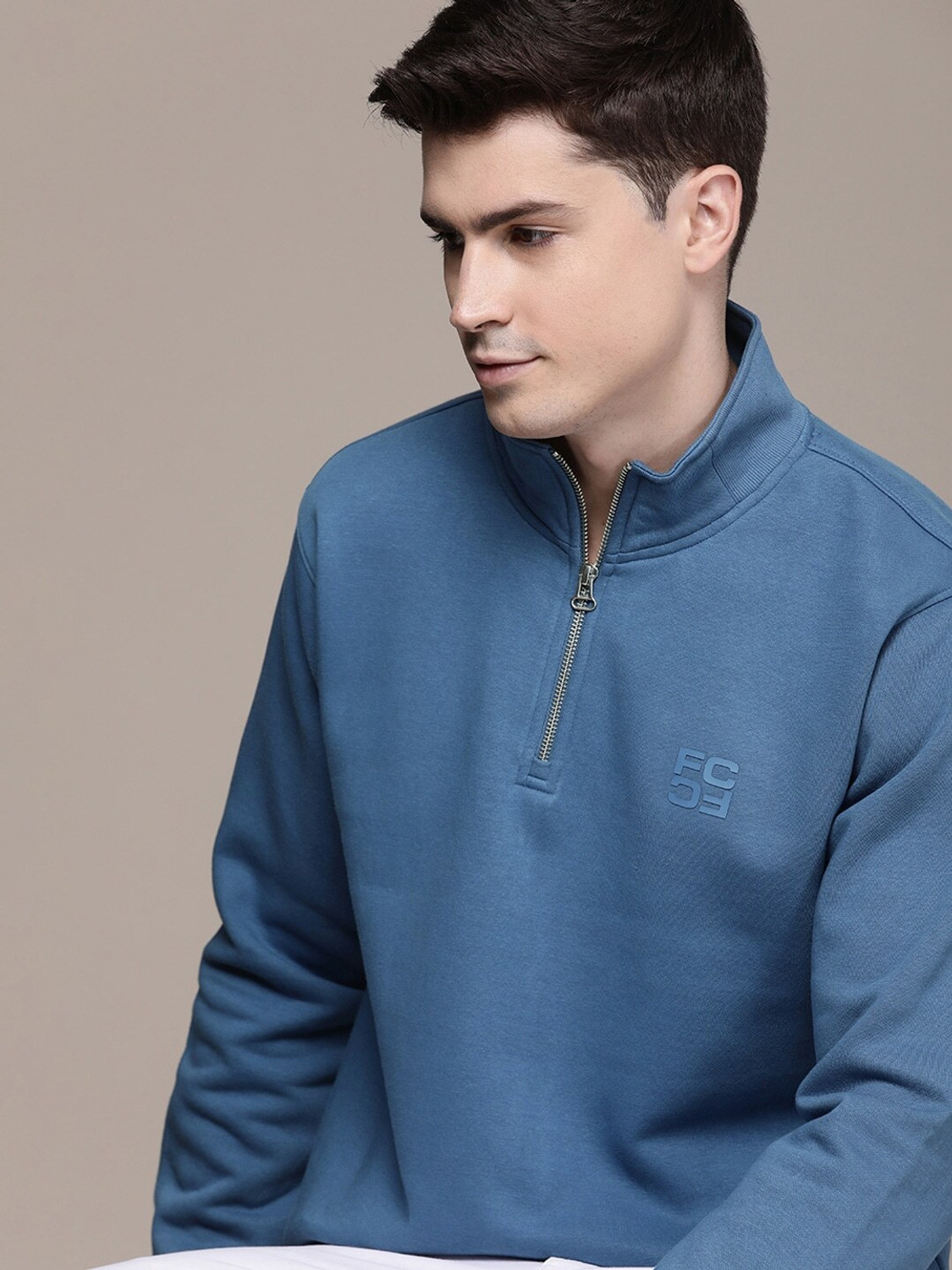 Image of French Connection Full Sleeve Solid Men Sweatshirt