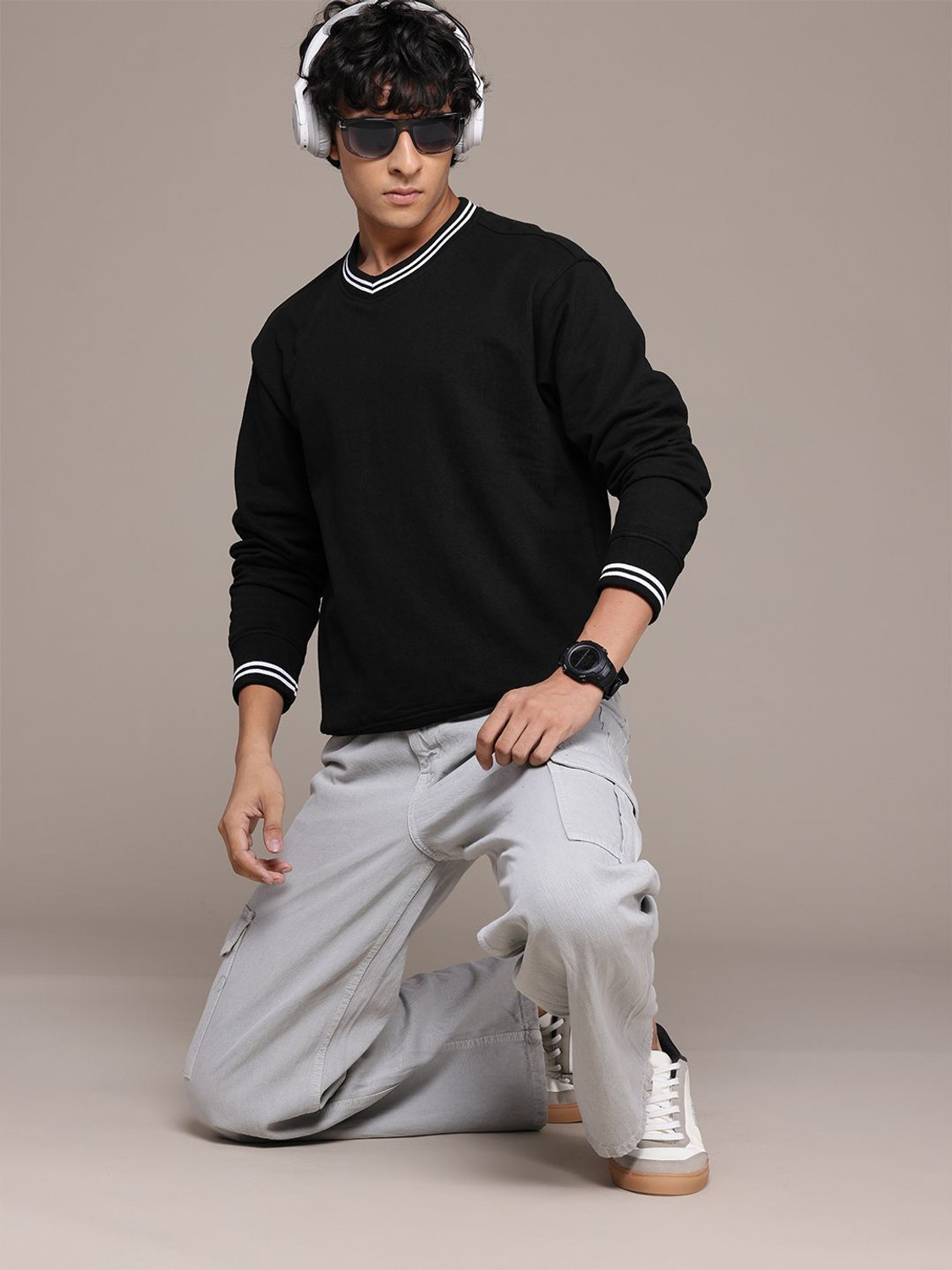 Image of Roadster Full Sleeve Solid Men Sweatshirt