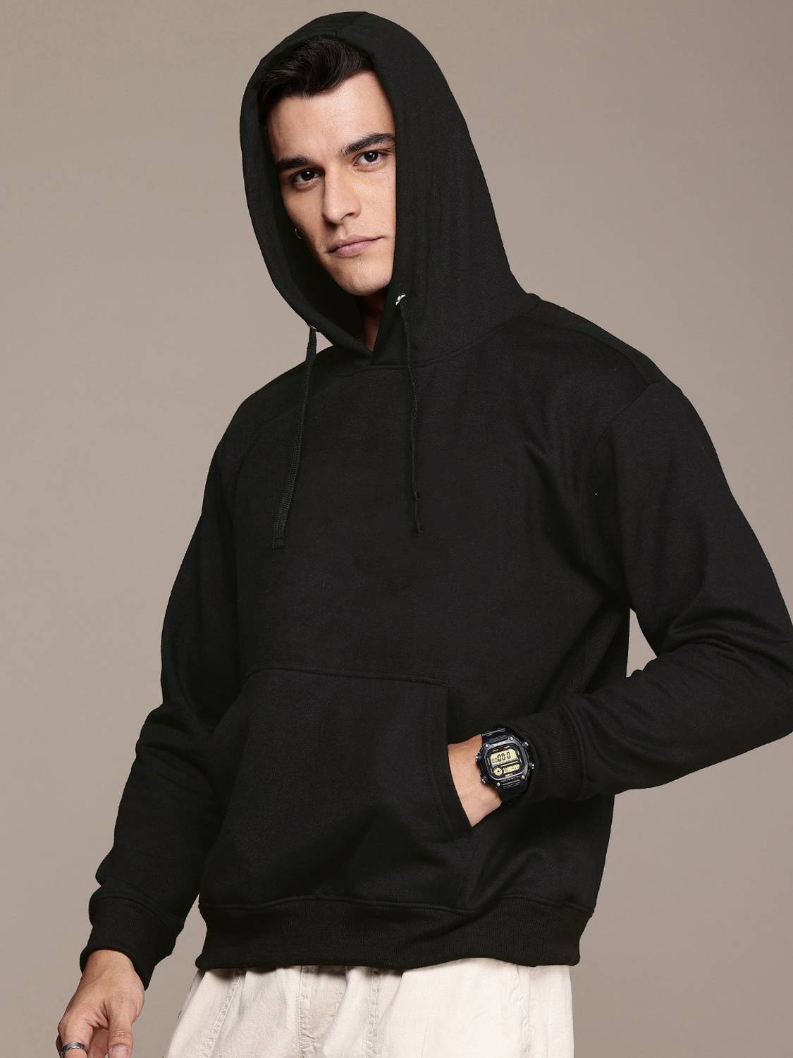 Roadster Full Sleeve Solid Men Sweatshirt