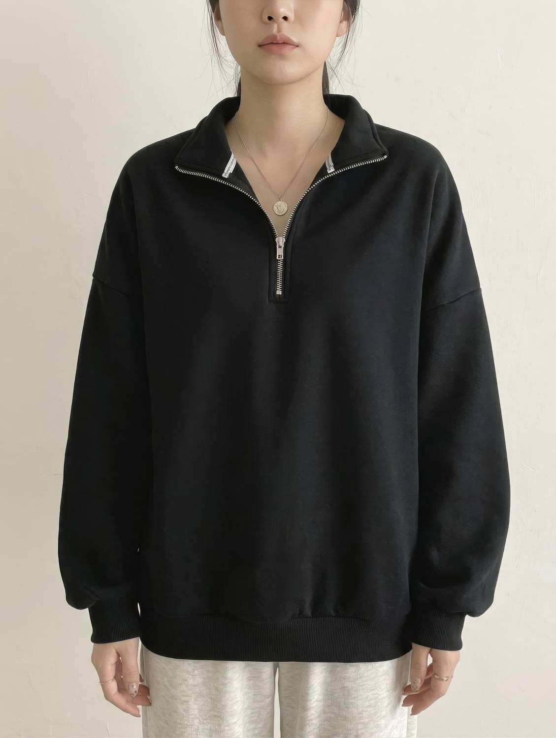 CotiQ Full Sleeve Solid Women Sweatshirt - Image 3