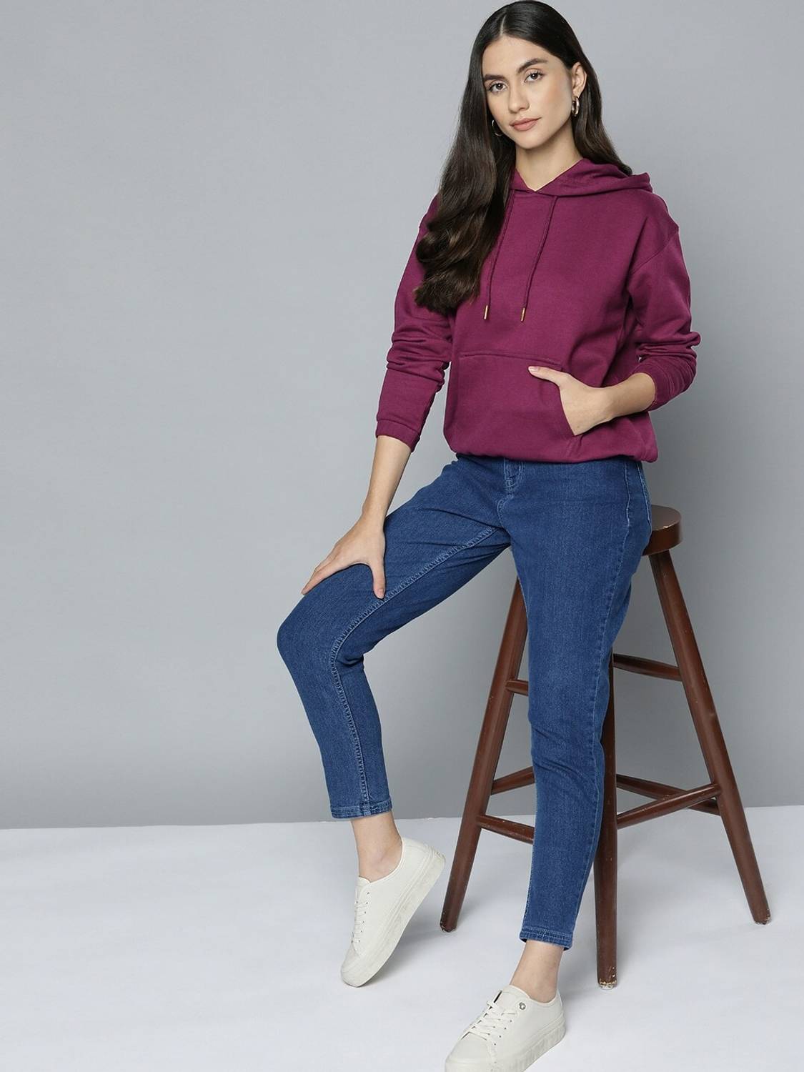 CHEMISTRY Full Sleeve Solid Women Sweatshirt