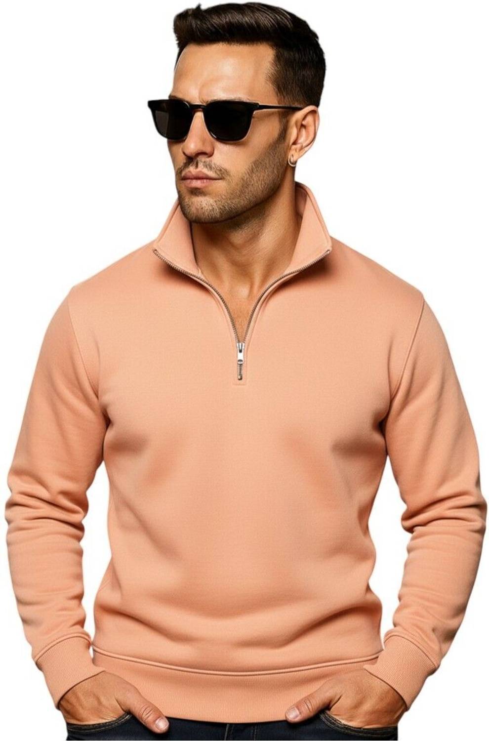 ADIXUS Full Sleeve Solid Men Sweatshirt