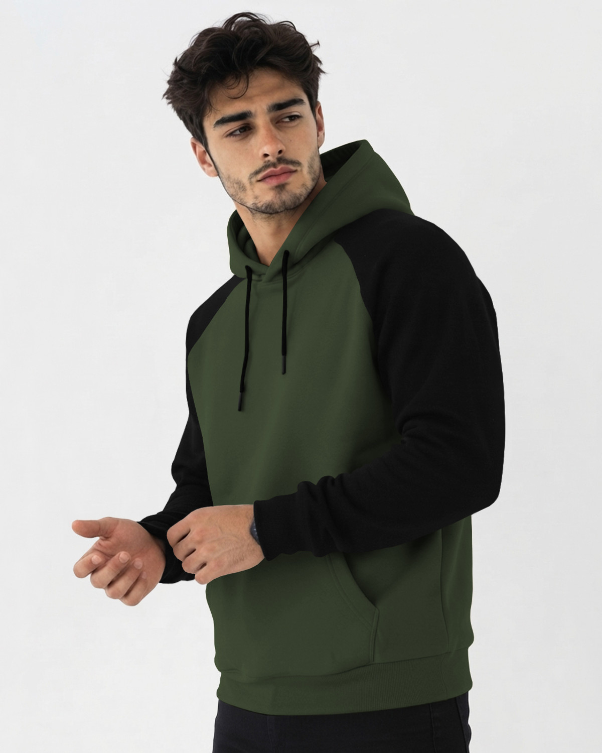 Image of TRIPR Full Sleeve Color Block Men Sweatshirt