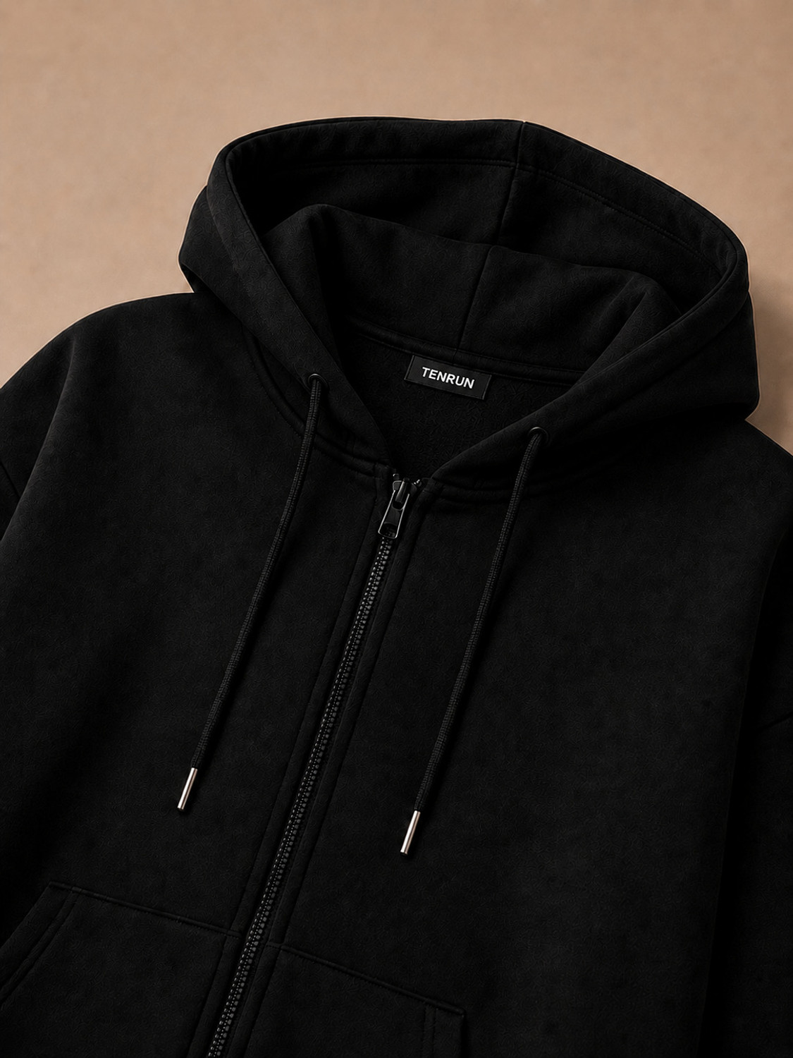 Image of TENRUN Full Sleeve Solid Men Sweatshirt