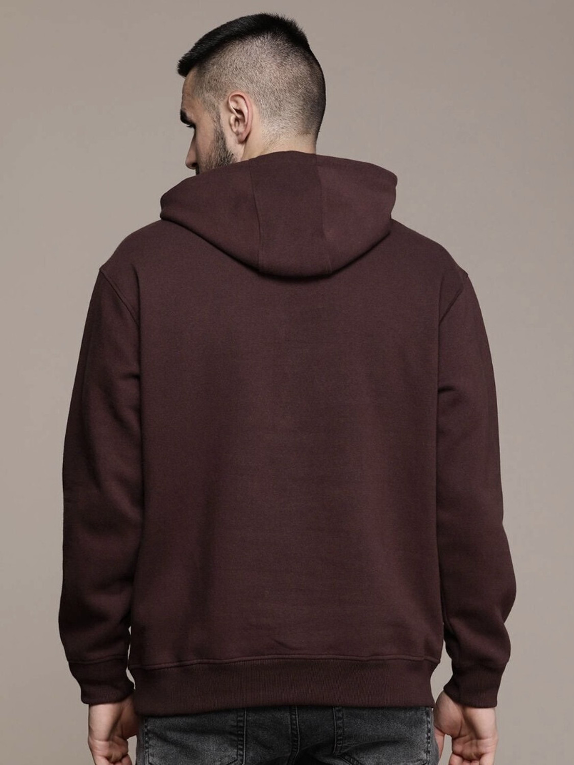 Image of Roadster Full Sleeve Solid Men Reversible Sweatshirt