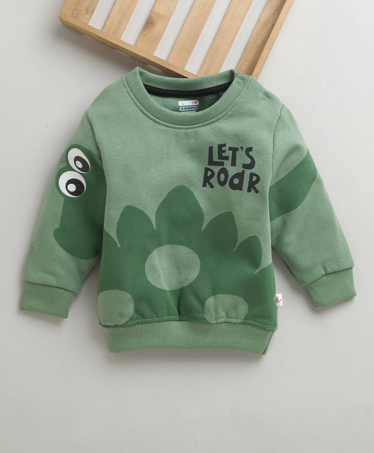 BUMZEE Full Sleeve Graphic Print Baby Boys Sweatshirt