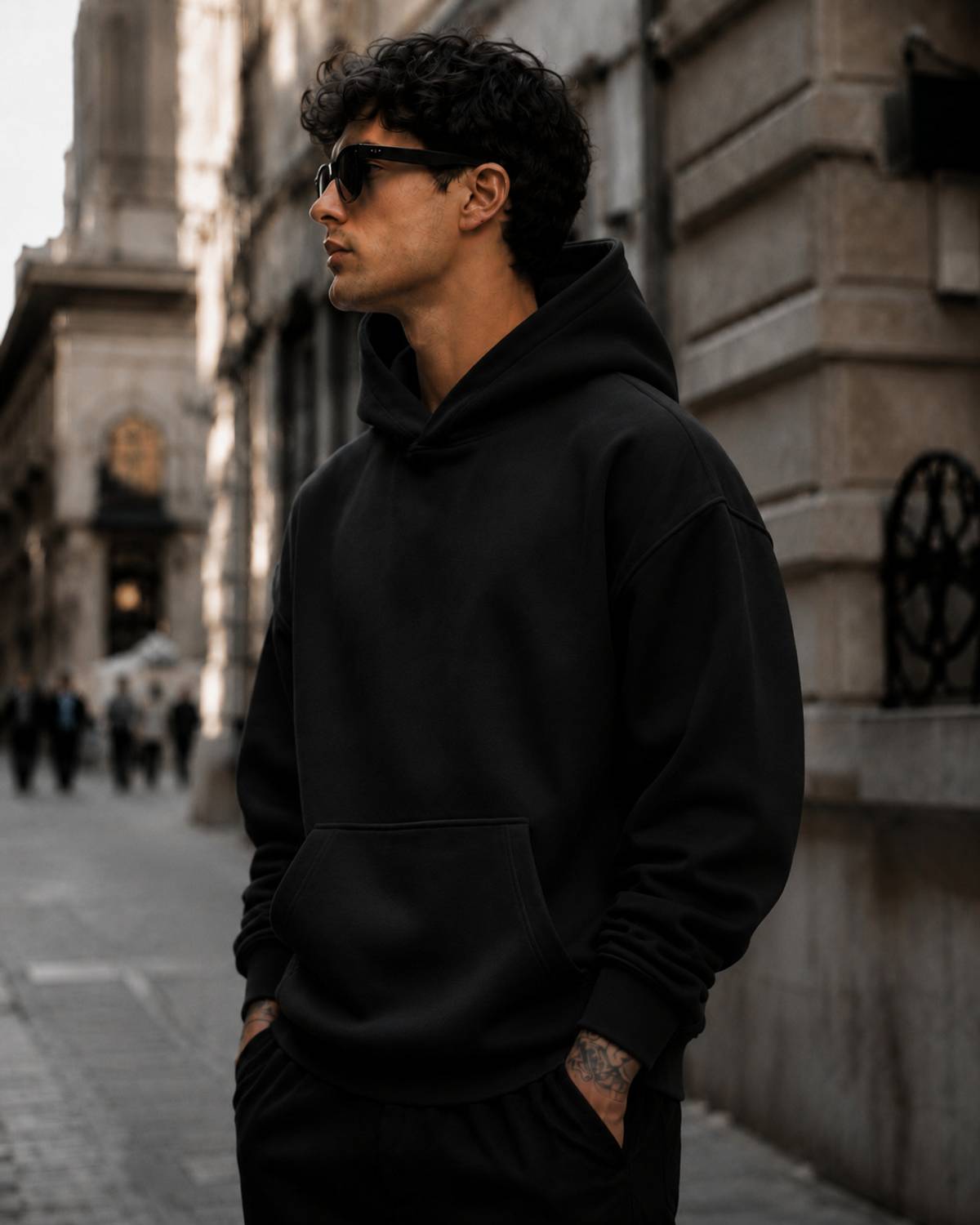 Techno Full Sleeve Solid Men Sweatshirt - Image 3