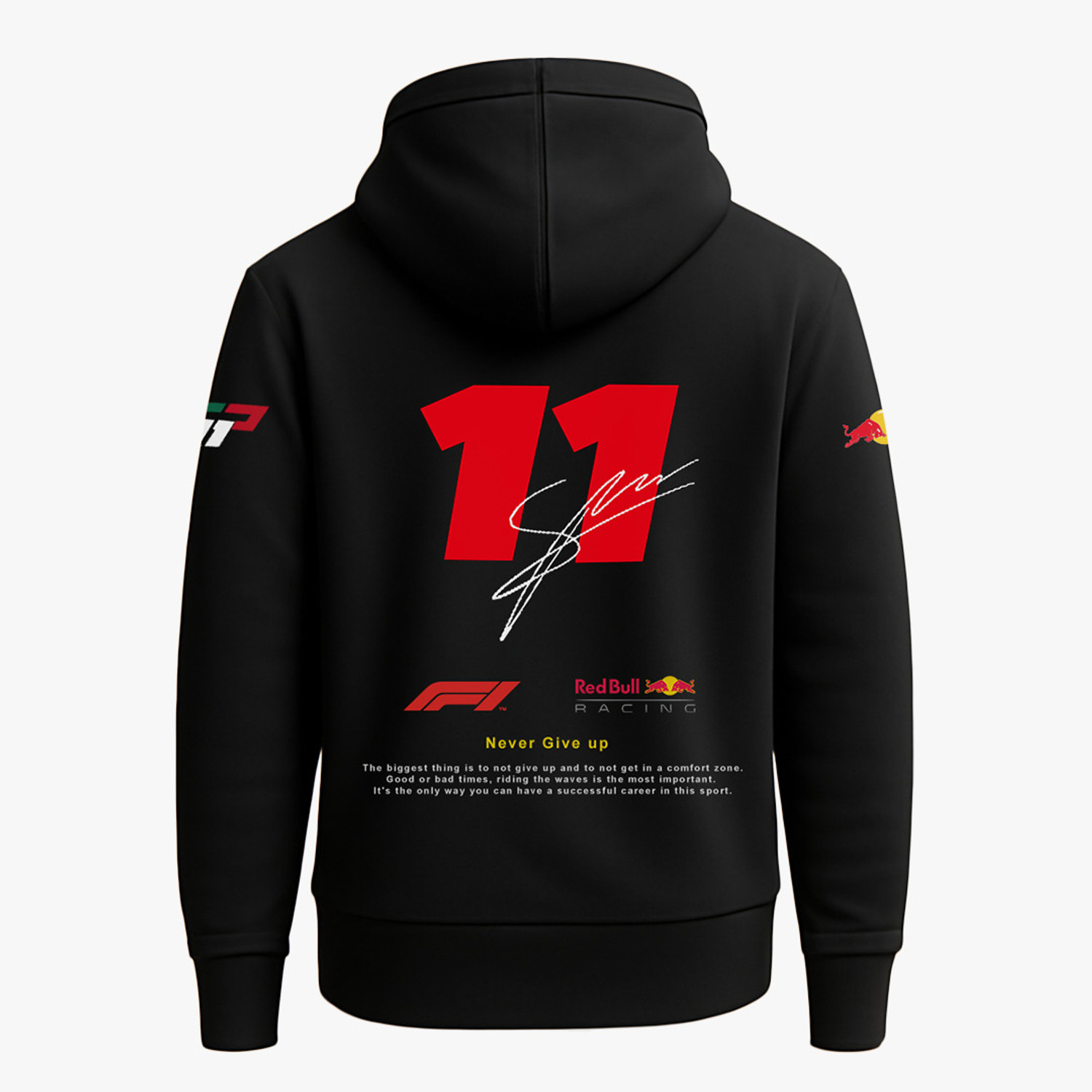 Image of R.A. Garments Men Full Sleeve Graphic Print Reversible Hooded Sweatshirt