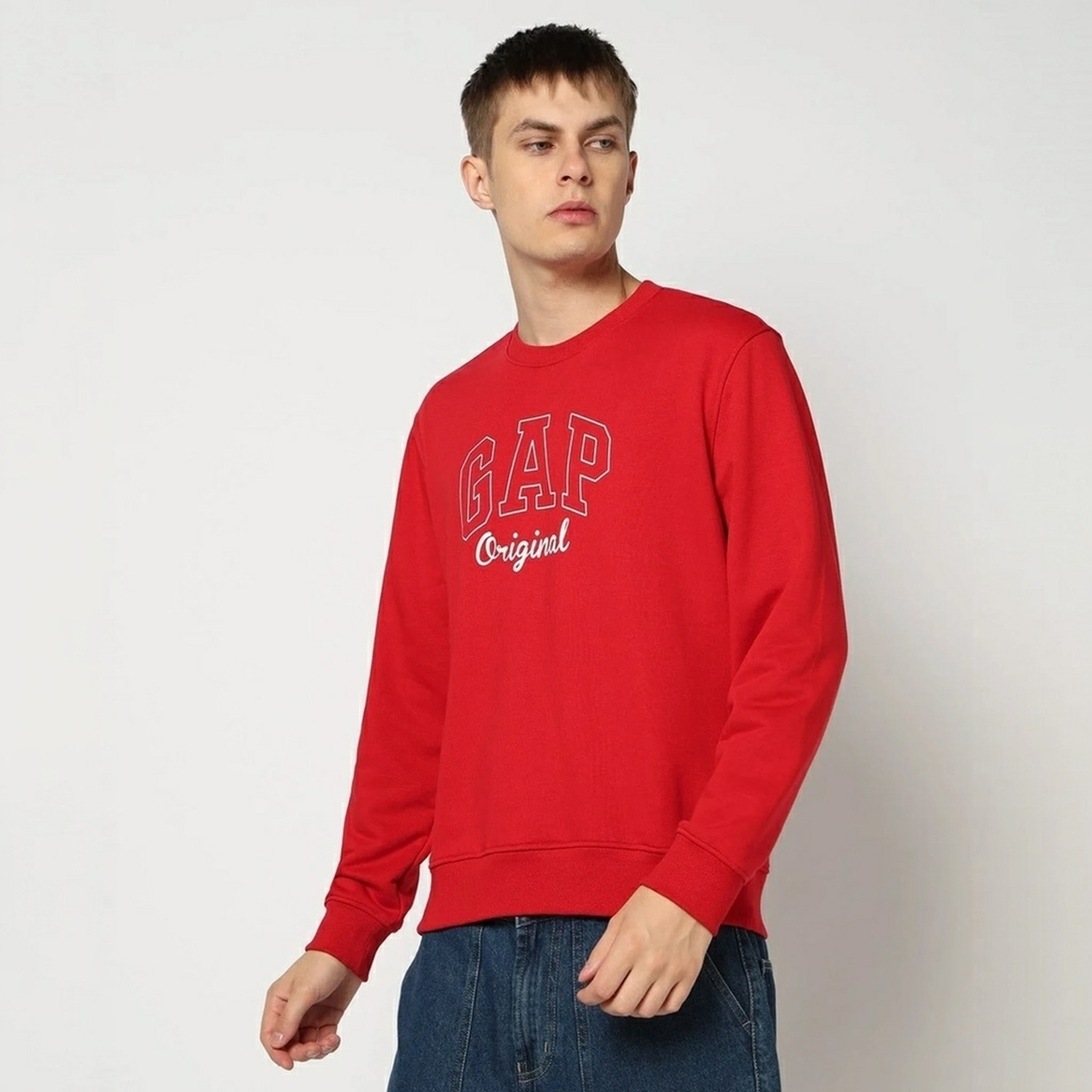 Image of GAP Full Sleeve Graphic Print Men Sweatshirt