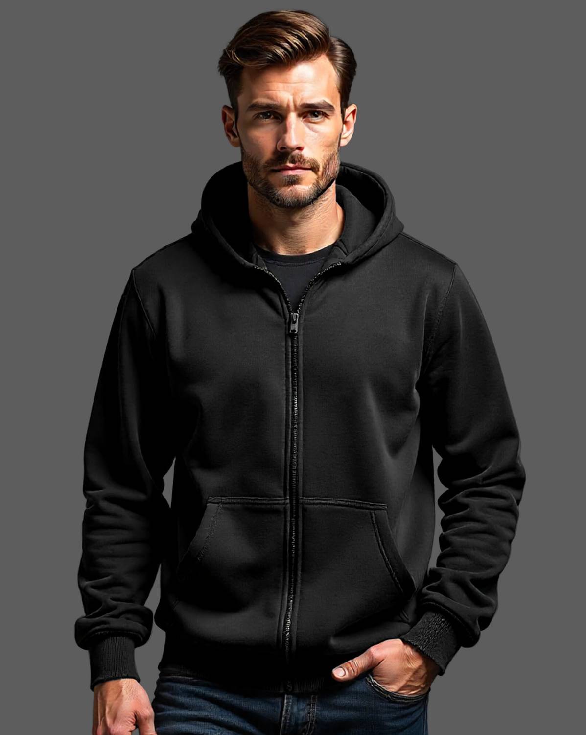 AUSK Full Sleeve Solid Men Sweatshirt