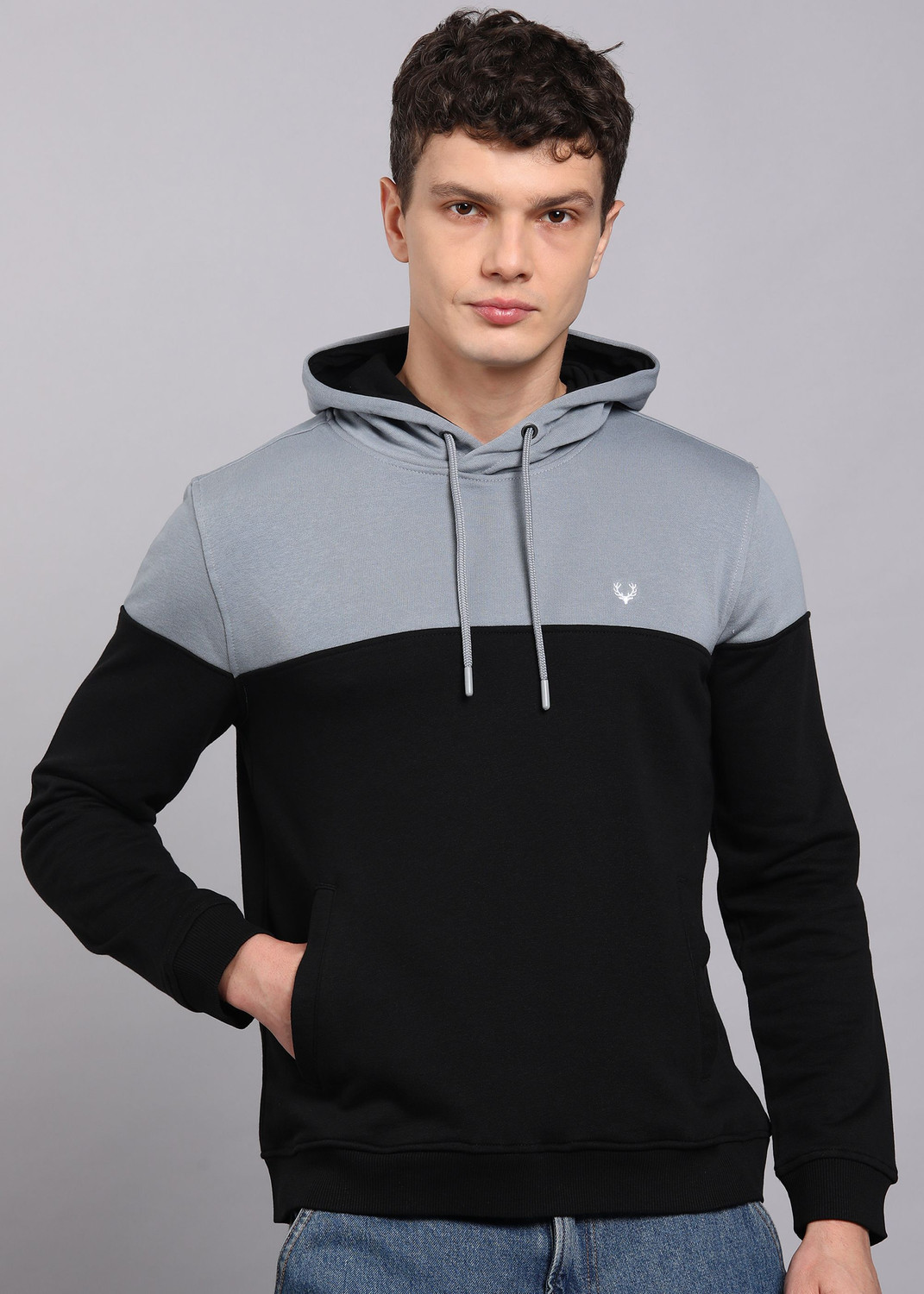 Image of Allen Solly Men Full Sleeve Solid Sweatshirt