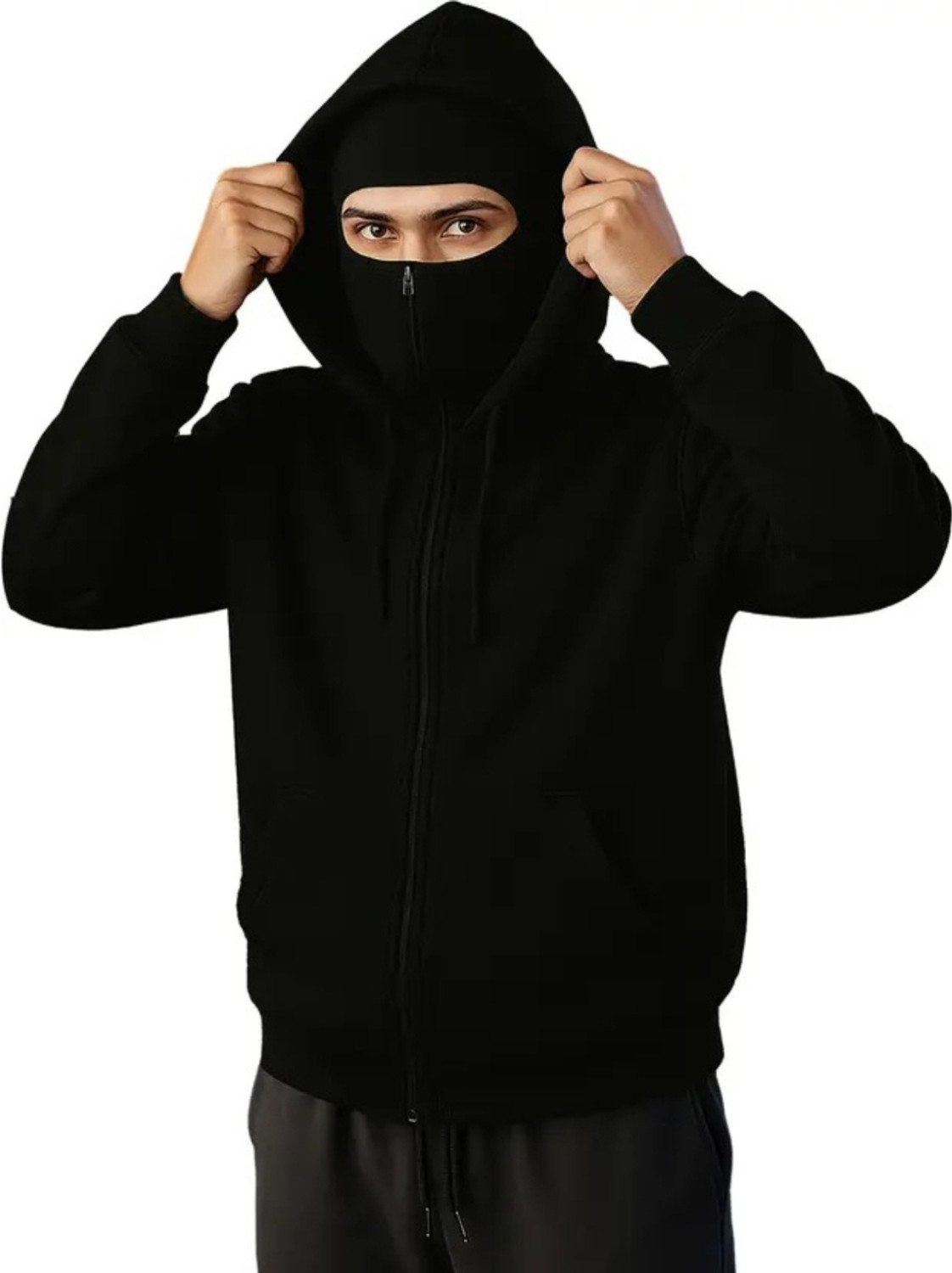 Image of Povaxpo Full Sleeve Solid Men Sweatshirt