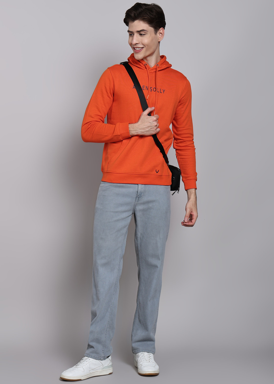 Image of Allen Solly Full Sleeve Solid Men Sweatshirt