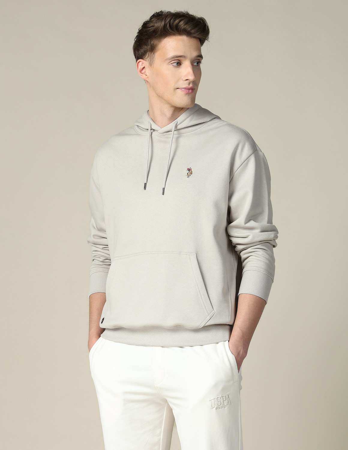 Image of U.S. Polo Assn. Denim Co. Full Sleeve Solid Men Sweatshirt