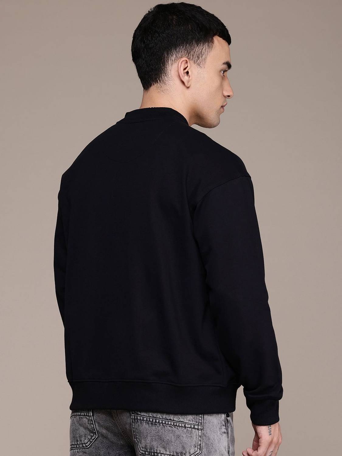 Roadster Full Sleeve Solid Men Sweatshirt - Image 2
