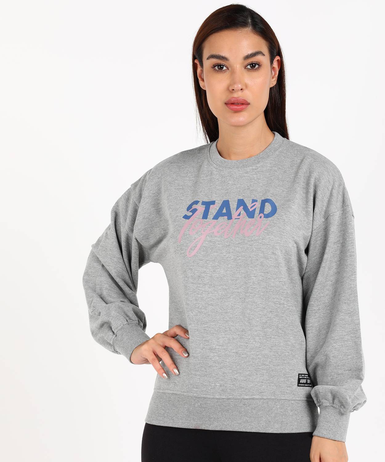 abof by Aditya Birla Full Sleeve Printed Women Sweatshirt
