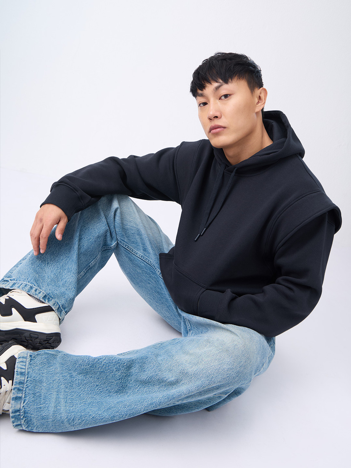 Image of The Souled Store Full Sleeve Solid Men Sweatshirt