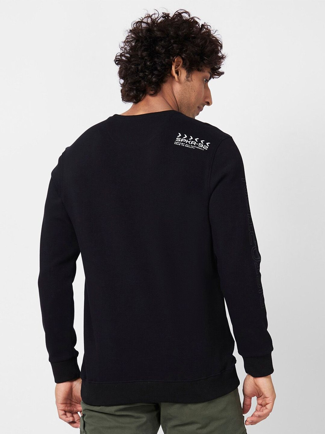 Image of Spykar Men Full Sleeve Printed Sweatshirt