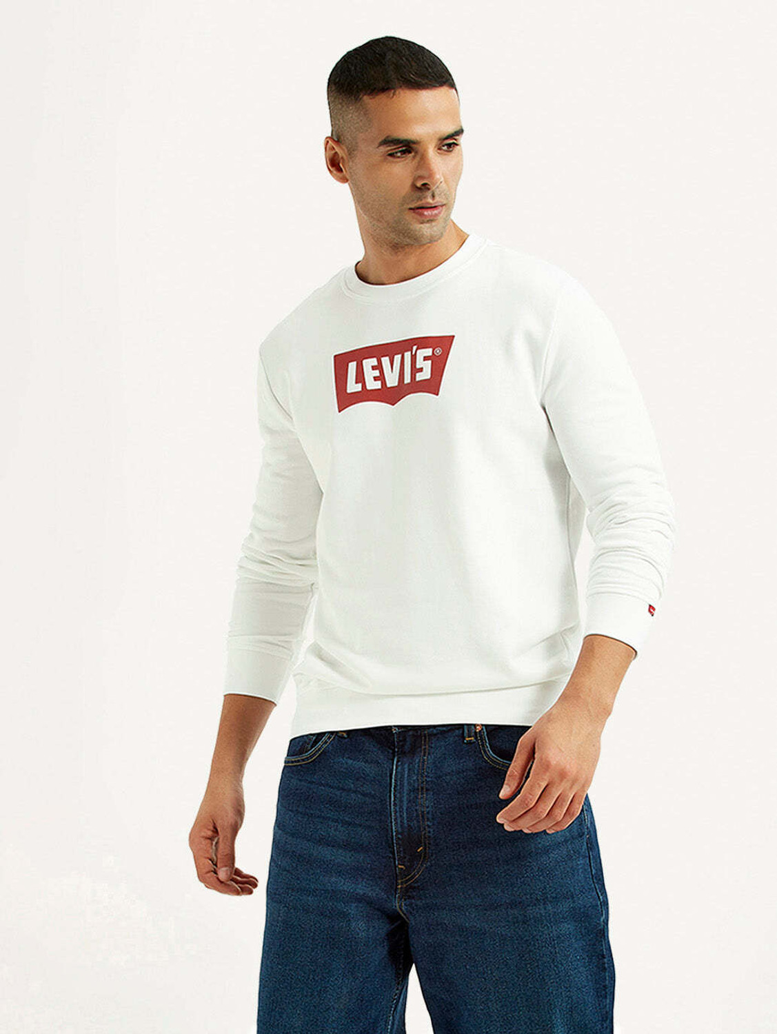 Image of LEVI'S Full Sleeve Graphic Print Men Sweatshirt