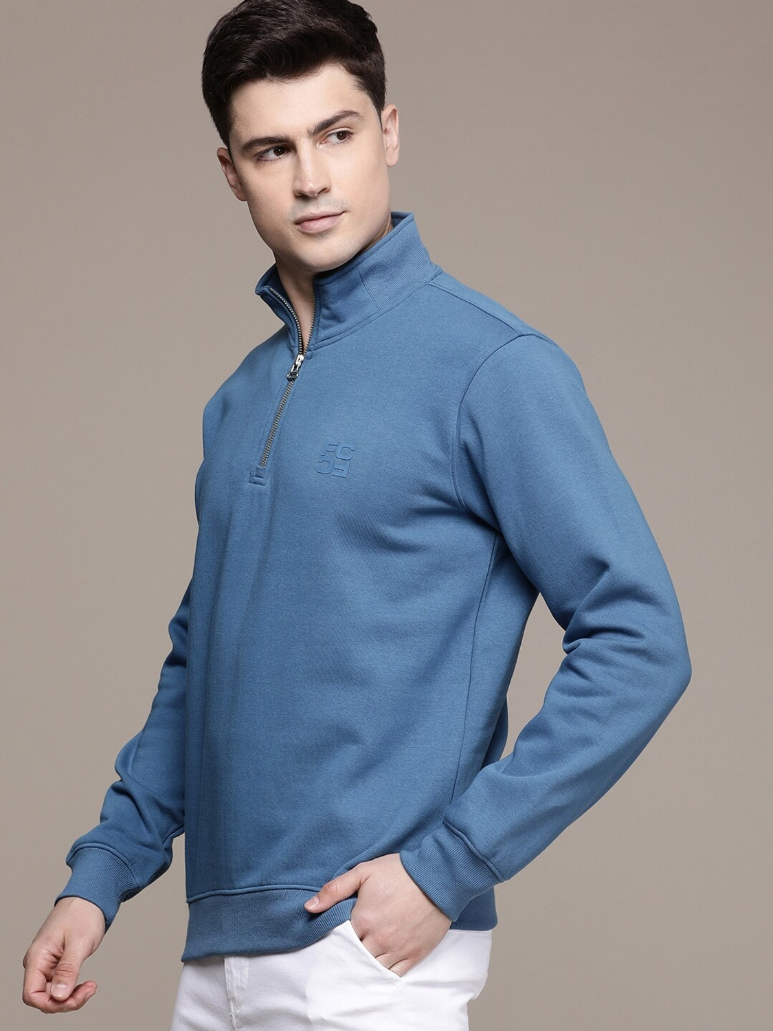 Image of French Connection Full Sleeve Solid Men Sweatshirt