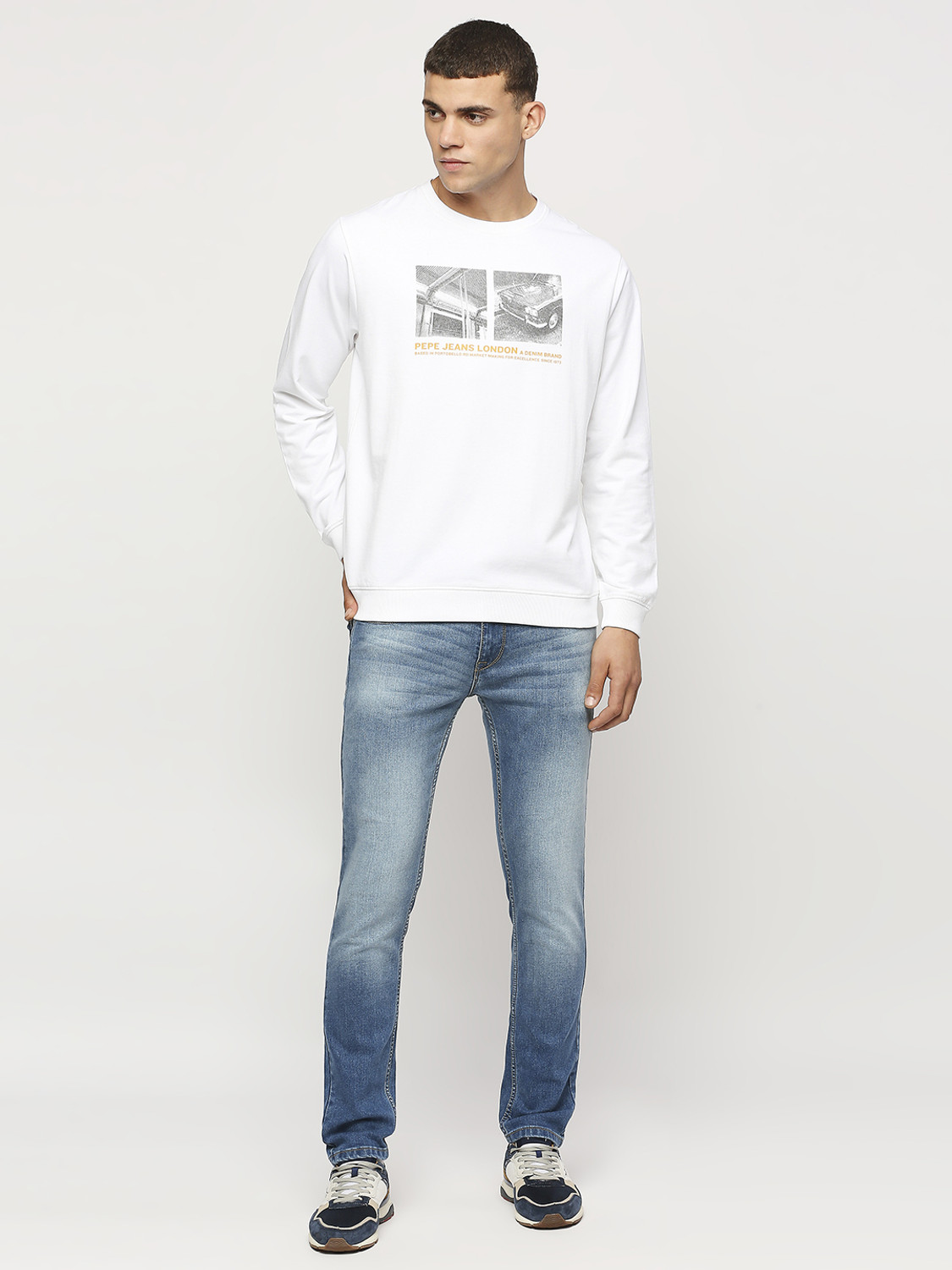 Image of Pepe Jeans Full Sleeve Graphic Print Men Sweatshirt