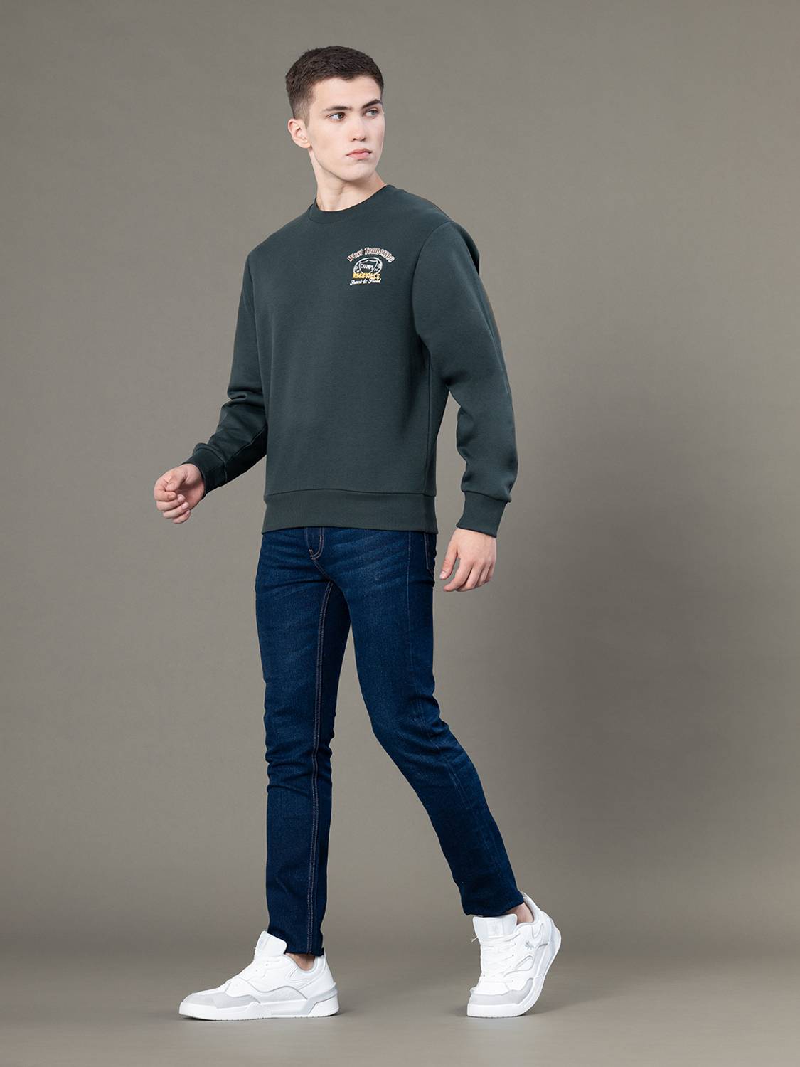 RED TAPE Full Sleeve Graphic Print Men Sweatshirt Red - Image 5