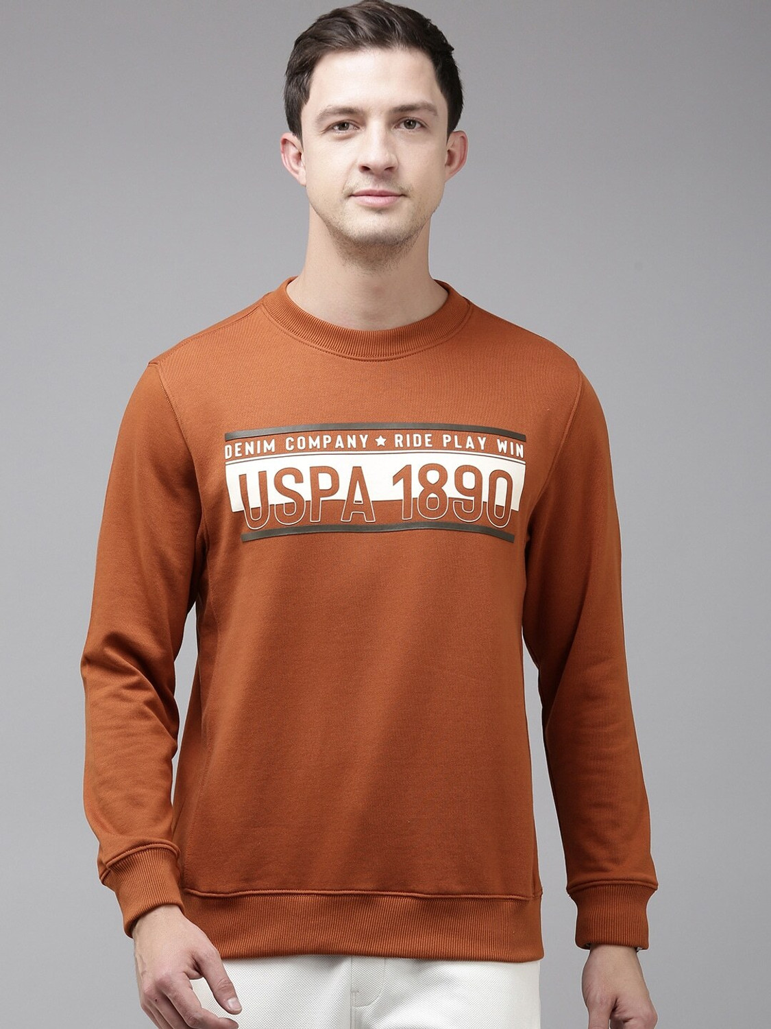 Image of U.S. POLO ASSN. Full Sleeve Printed Men Sweatshirt