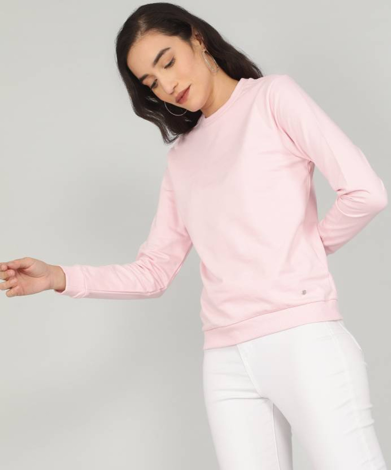 Image of VAN HEUSEN Full Sleeve Solid Women Sweatshirt